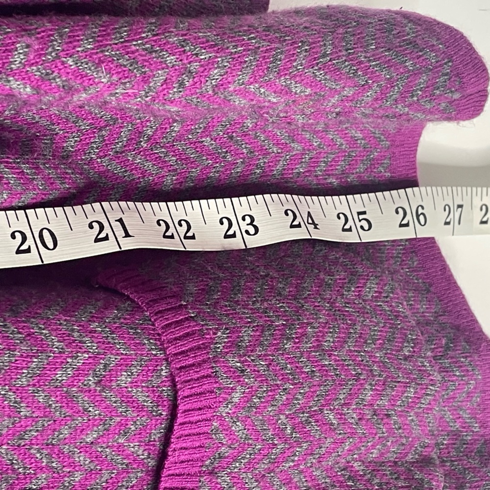 Talbots Cashmere Wool Blend Cardigan Sweater Button Front Purple Size XL - Picture 4 of 8